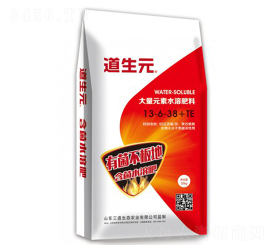 膨果型大量元素水溶肥料13-6-38+TE-道生元