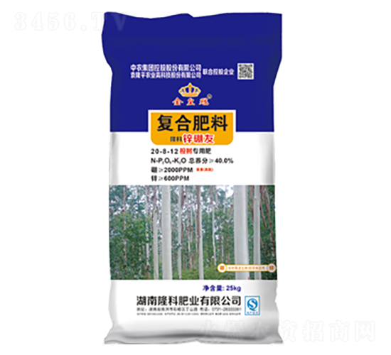 金皇冠牌鋅硼友復(fù)合肥（桉樹(shù)專(zhuān)用肥）20-8-12-隆科農(nóng)資